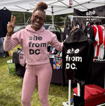 She From DC Cropped Hoodies