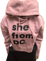 She From DC Cropped Hoodies