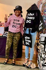 She From DC Cropped Hoodies
