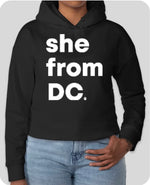 She From DC Cropped Hoodies