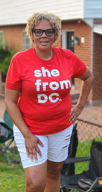 She From DC T-shirt Red / Pink