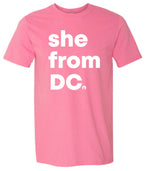 She From DC Tshirt  Red / Pink