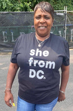 She From DC✊🏾T-Shirts Black / White