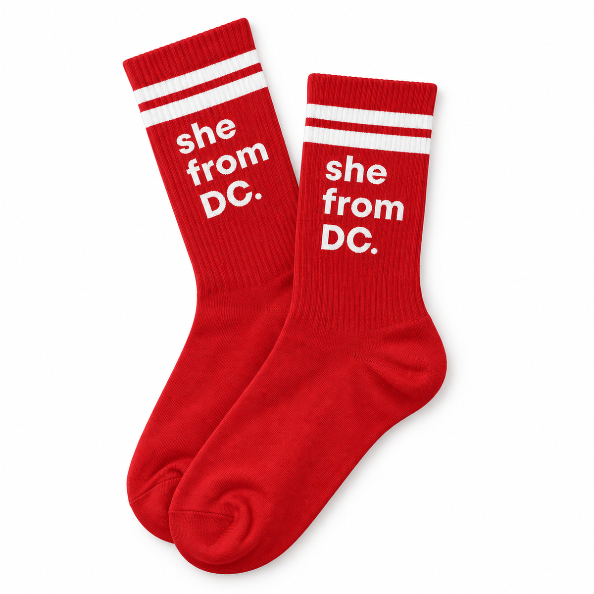 She From DC Cotton Crew Socks