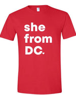 She From DC Tshirt  Red / Pink