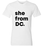 She From DC✊🏾T-Shirts Black / White